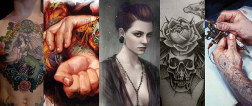 Pens and Needles - A group exhibition celebrating tattoo art and lifestyle. Pens and Needles - A group exhibition celebrating tattoo art and lifestyle.
