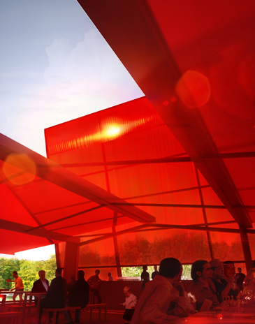 the Serpentine Gallery Pavilion is designed by world-renowned French architect Jean Nouvel.